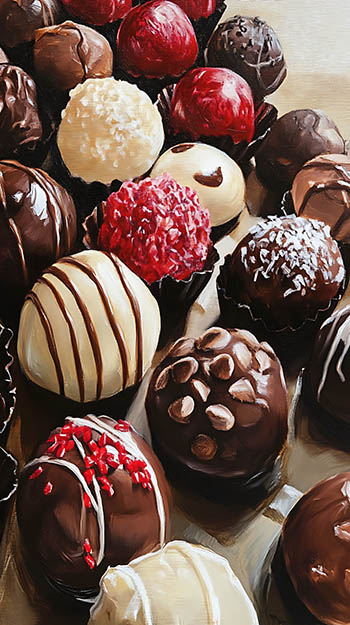 image of various chocolate truffles