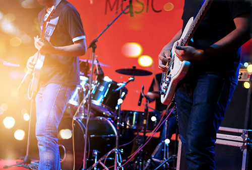 Band Playing a Venue