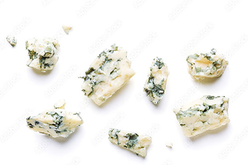 pieces of bleu cheese